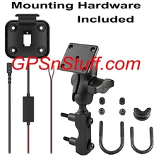 Complete GARMIN Zumo XT/Tread RAM Clutch/Handlebar Mount w/ Power Cord & Bracket