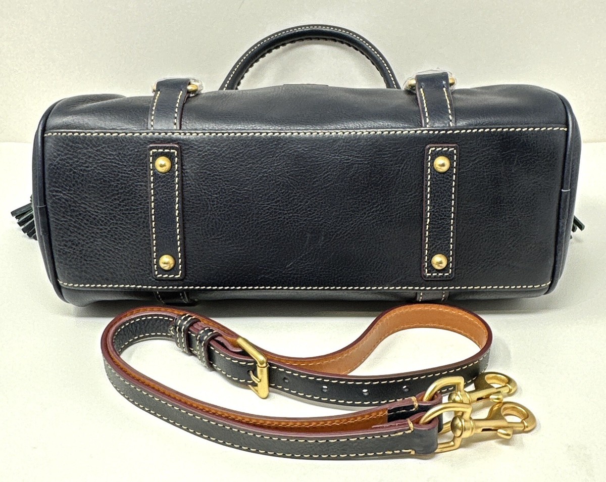 New~Dooney & Bourke Florentine Leather Small Satchel~Navy 8L980 NV 