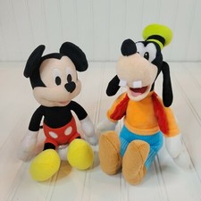 Disney Mickey Mouse Goofy Beanbag Plush Toys. Great Condition. 10 Inch
