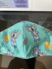 Disney Stitch Face Mask 100 Cotton, Washable - Character For Kids
