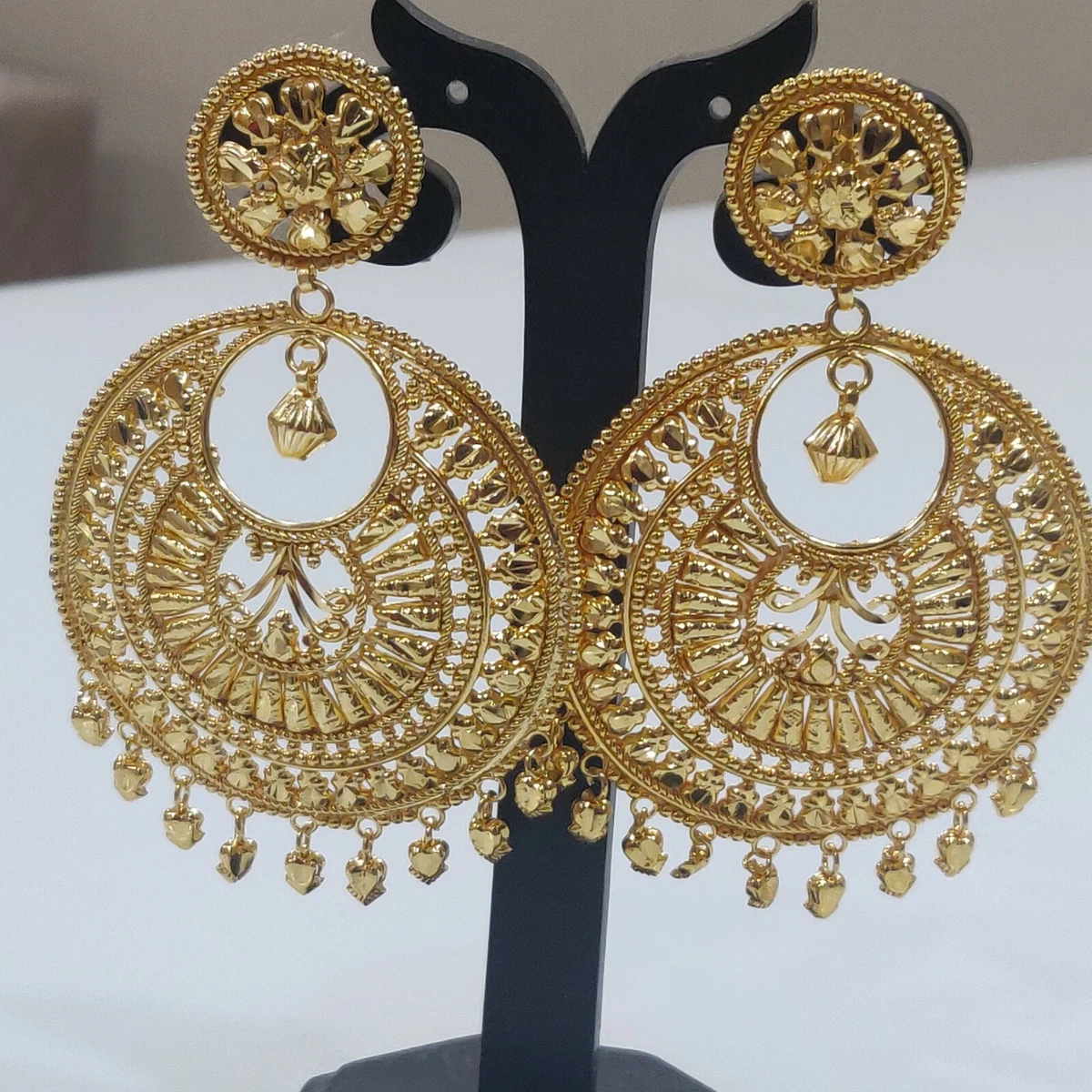 Flipkart.com - Buy ABHISHEK FASHION EARRINGS BIG SIZE GOLD-PLATED 22K Alloy  Earring Set Online at Best Prices in India