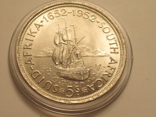 1952 South Africa Silver 5 Shilling w/capsule #2