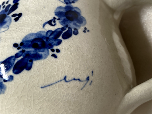 Floral Heart Pottery SMALL 4" Pitcher P. R Storie Pottery Made In Marshall Texas - Picture 7 of 10