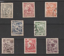 YOUGOSLAVIE lot 8 timbres anciens oblitérés de collection