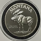 Montana Statehood Centennial Moose Proof Coin 1 Troy Oz .999 Fine Silver Round