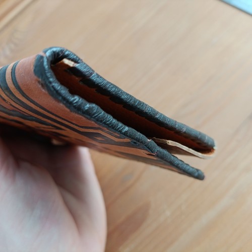 Vintage Soviet USSR leather beautifly patterned stylish WALLET. Great condition - Picture 8 of 23