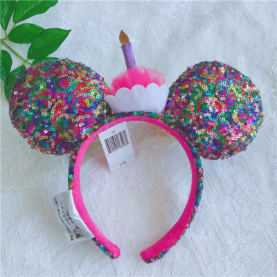 Happy Birthday Cupcake Cake  // Disney Parks Minnie Mickey Ears Headband Happy Birthday Disney Parks Minnie Mickey Ears cupcake cake  main image 2