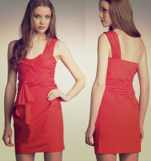 one shoulder knot dress