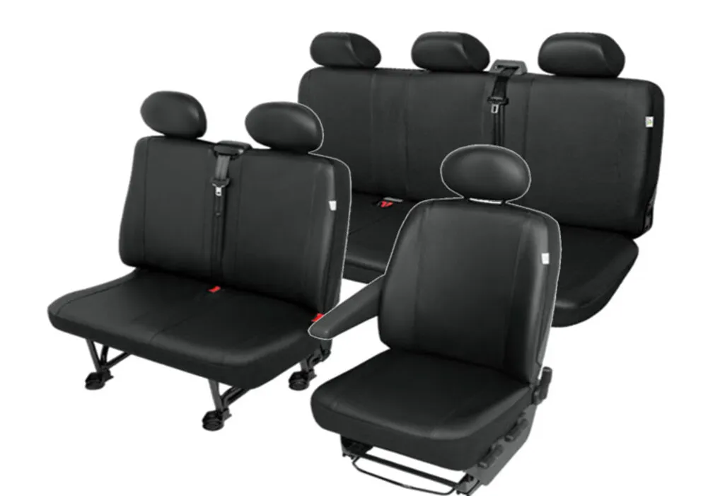 Mercedes Vito 6-Sitzer Kunstleder Sitzbezüge Sitzschoner SET Fahrersitz  Doppelba