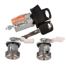 Ignition Switch Lock Cylinder & Door Lock Set 2 Keys Matched For Ford 