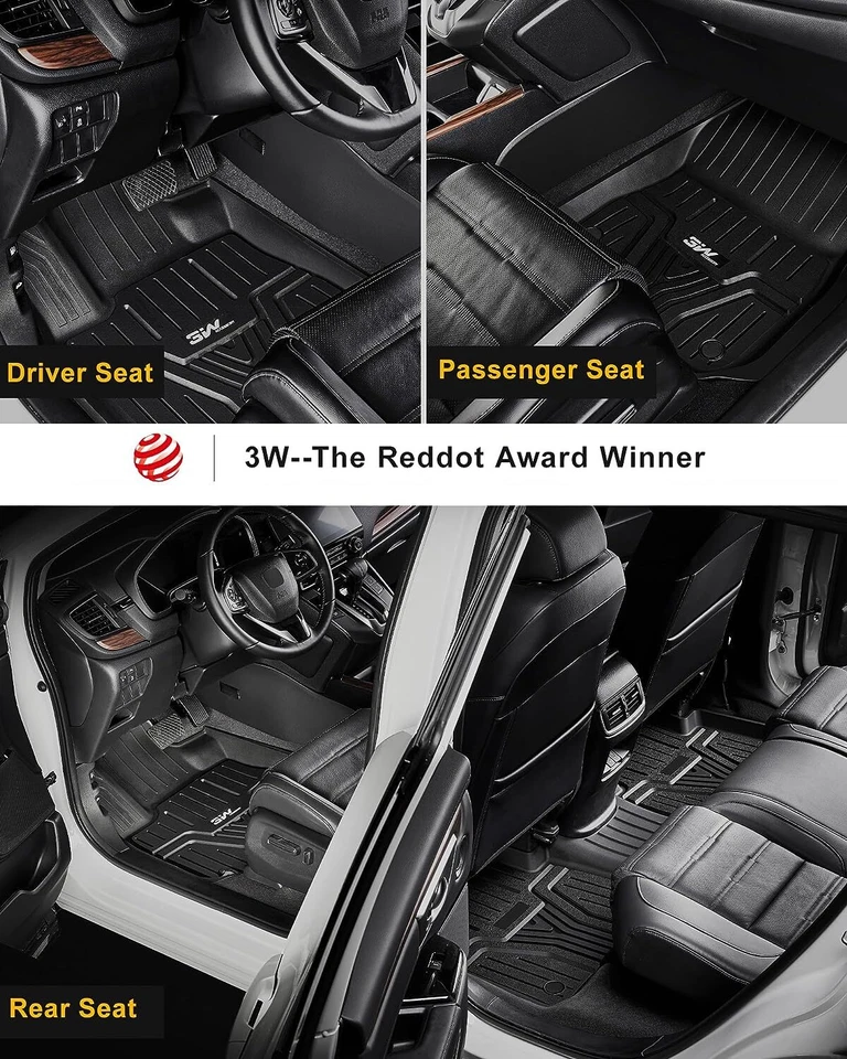 Juego de alfombrillas 3W 2 filas para Honda CR-V y CR-V 2017-2024 híbridas para todo tipo de clima Foto 3 de 4