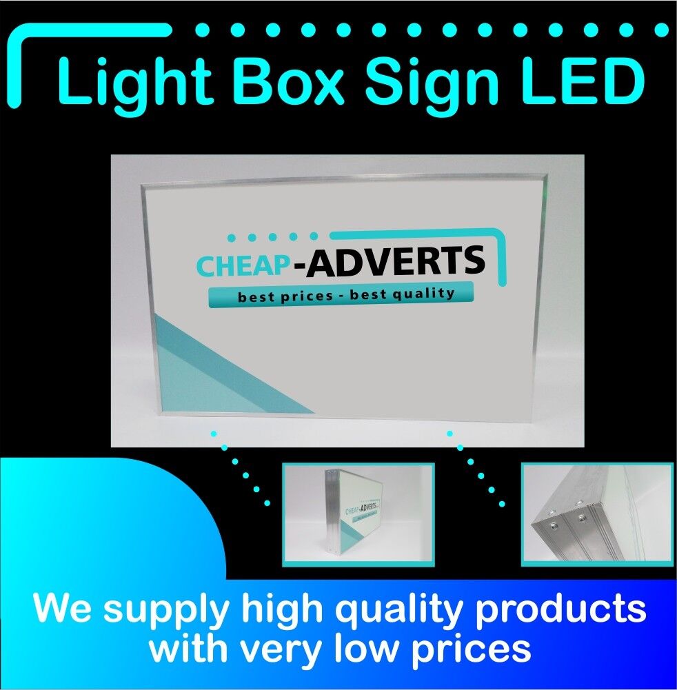 Details zu One - sided LED Light Box 30 cm x 30 cm - Custom Shop Sign Billig echt