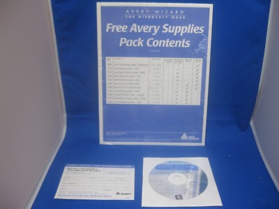Avery Wizard 2 For MS Office PC CD create professional labels cards, mail merge