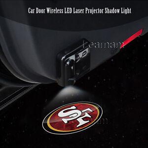 San Francisco 49ers 2Pcs Car Door Led Welcome Laser Projector Car Door Courtesy Light for San Francisco 49ers Suitable Fit for all brands of cars