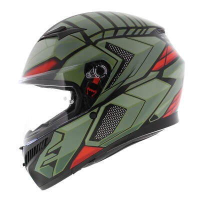 AGV K3 Decept Matt Green Motorcycle Helmet, Pinlock ECE2206