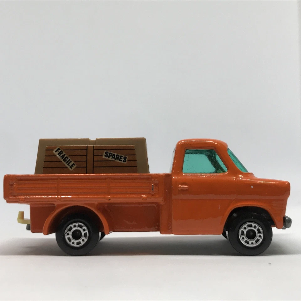 Lesney Matchbox Superfast No. Ford Transit 1977 66 naranja hecho en Inglaterra con caja Foto 4 de 4
