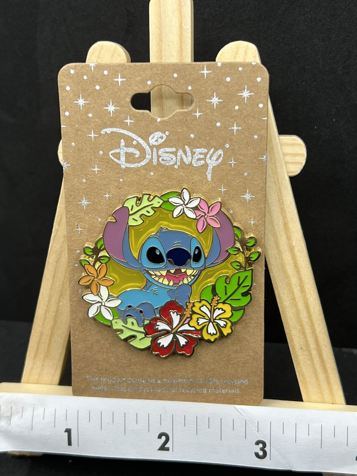 Disney  Stitch Flowers Wreath Stained Glass Stitch Pin Uncas  Box Lunch