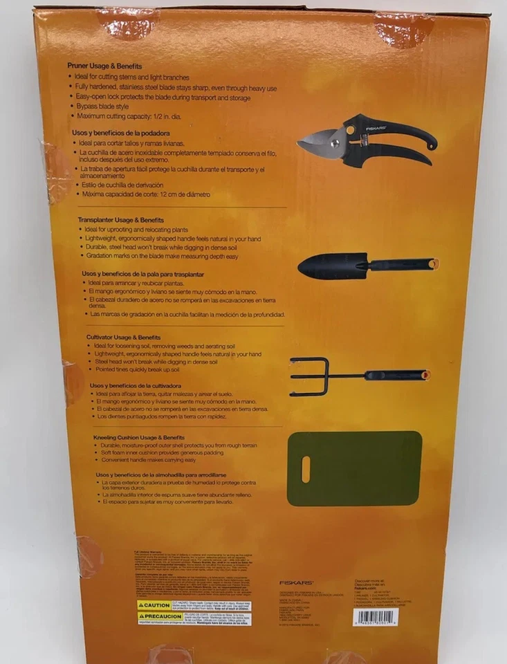 Juego de jardineras Fiskars de 4 piezas para preparar, plantar y podar cómodamente hoy Foto 2 de 2