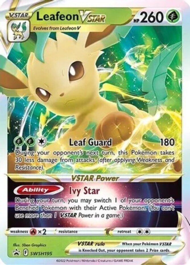 Leafeon VSTAR - SWSH195 - SWSH Black Star Promos Pokemon Lightly Played SWSH Bla