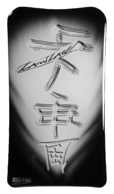 Motorcycle tank pad 3D sticker kamikaze grey paint protection tank protection film: form 53