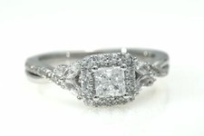 1/2Ct White Princess Cut Engagement Wedding Ring In Solid 925 Sterling Silver