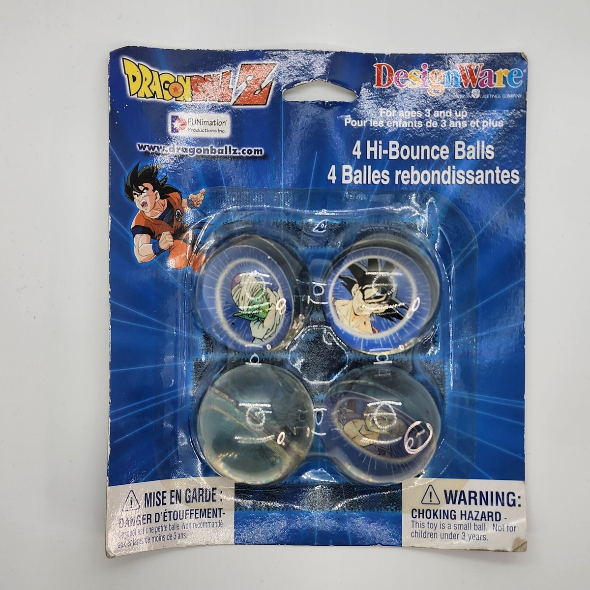 Vintage 2000 Dragonball Z 4 Pack Hi-bounce Balls Designware