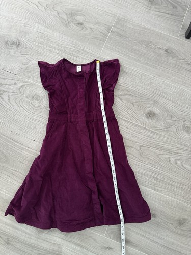 Banana Republic Girl's Violet Purple Corduroy Ruffle Sleeve Dress size 4 NWOT - Picture 4 of 6