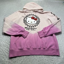 Hello Kiity by Sanrio Hoodie Sweatshirt Two Tone Pink Womens Size Large L