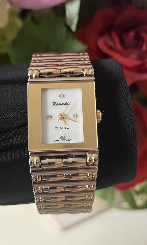Vintage Xanadu Women's Watch -Gold / Silver Tone Band Lock Clasp