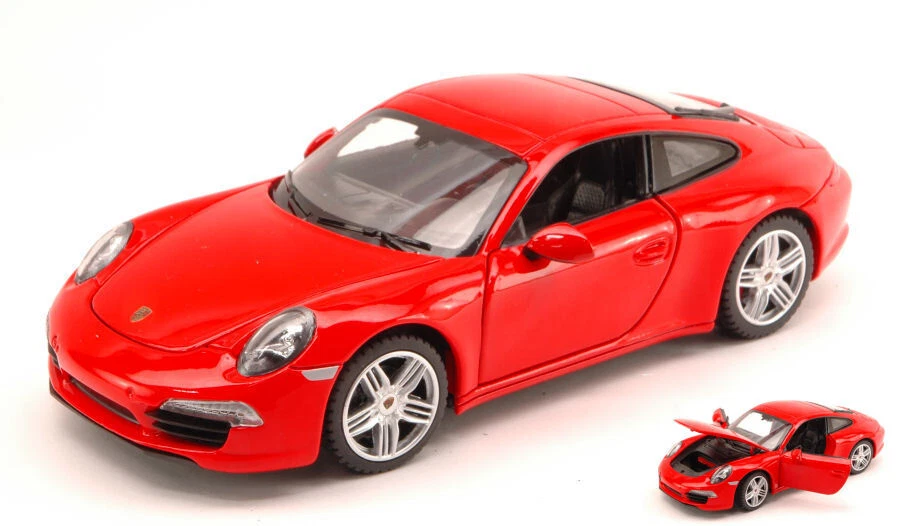MODELLINO AUTO STATICO DIECAST PORSCHE 911 ROSSO MODELLISMO SCALA 1:24 - Immagine 3 di 4