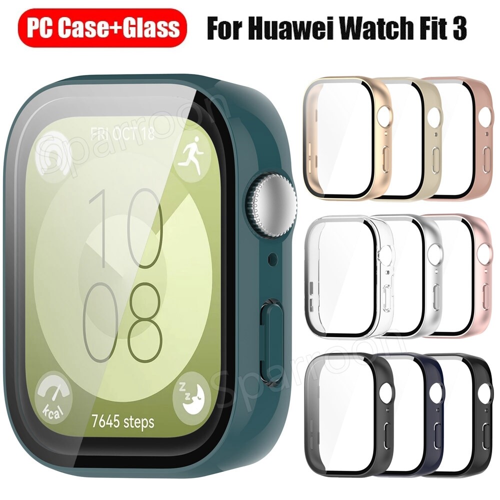 For Huawei Watch Fit Smart Watch Tempered Glass Screen Protector Cover  Case