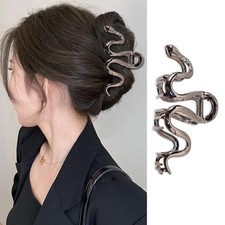 Snake Hair Clip 1 PCS Elegant Black Metal Claw Thick Strong Hold Decoration