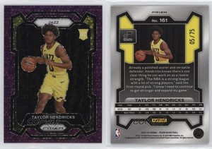2023-24 Panini Prizm Fast Break Purple /75 Taylor Hendricks #161 Rookie RC