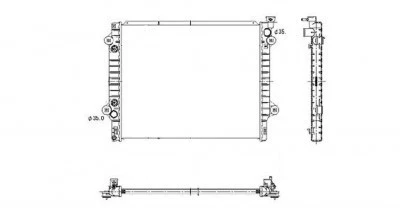 Radiador para 05-15 Toyota Tacoma 2.7/4.0L L4/V6 automático fila única Foto 2 de 4