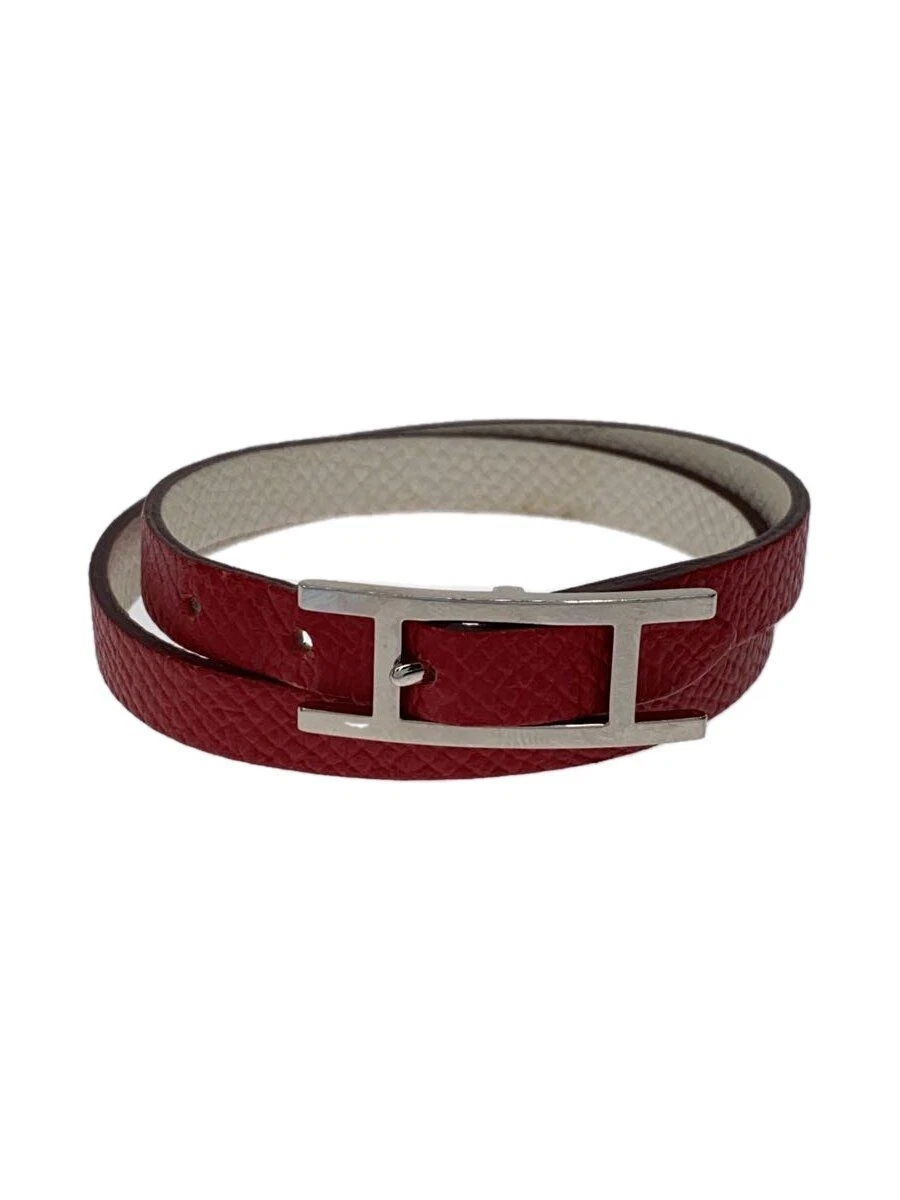 HERMÈS Bracciale HERMES Api III pelle rosso donna senza scatola