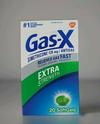 Gas-X Extra Strength Gas Relief Softgels w/ Simethicone 125 mg 20 Ct Exp 07/27
