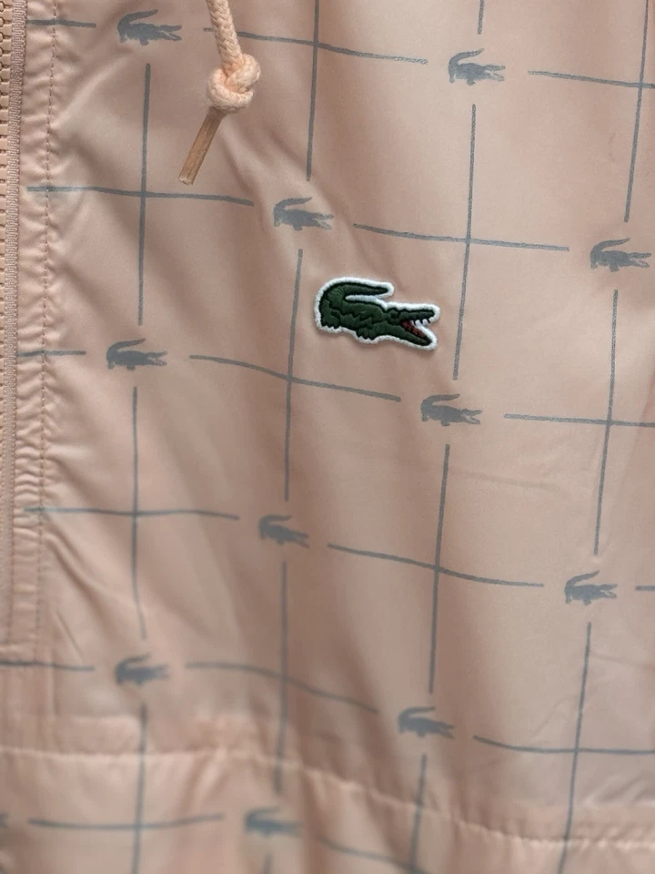 SUPREME x Lacoste Rejilla Reflectante Nylon Anorak Melocotón Talla M Foto 2 de 4