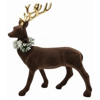 Dekohirsch Xl Braun 49 Cm Dekofigur Hirsch Groß Weihnachtsdeko Weihnachten