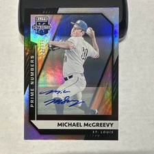 2021 Elite Extra Edition Prime Numbers Signatures 23/76 Michael McGreevy Auto