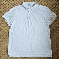 James Perse Shirt Mens XXL (5) White Supima Cotton Short Sleeve Polo Made In USA