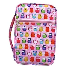 Keelie-Pink Owl Bible Cover for Women Book Cover for Girls Scripture Tote 