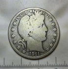 1911-S Barber Half Dollar 90 % Silver   C-033