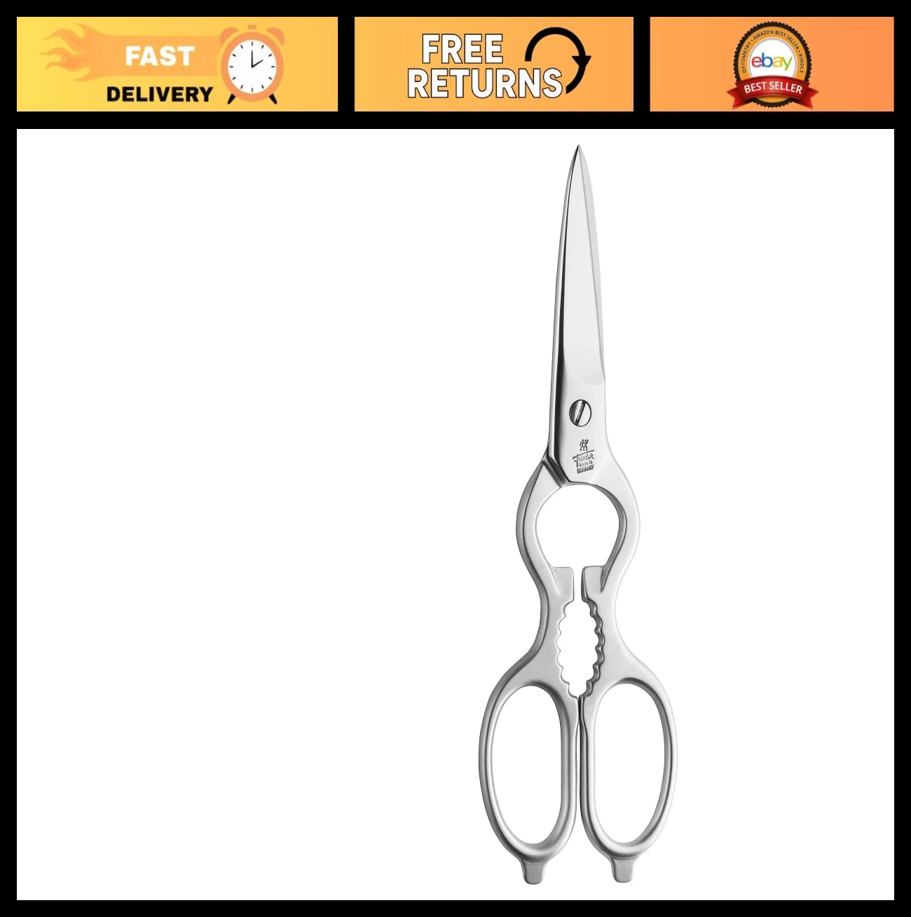 Multi-Purpose Kitchen Shears - Heavy Duty Stainless Steel, Sharp Blades, Easy Gr
Opens in a new wind