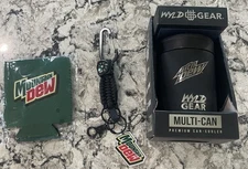 Wyld Gear Mtn Dew 12 Oz Multi Can With Built In Bottle Opener Black NIB + Extras