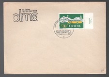 1963 Switzerland Olma Agriculture Fair St Gallen Mobile Post Office Cover