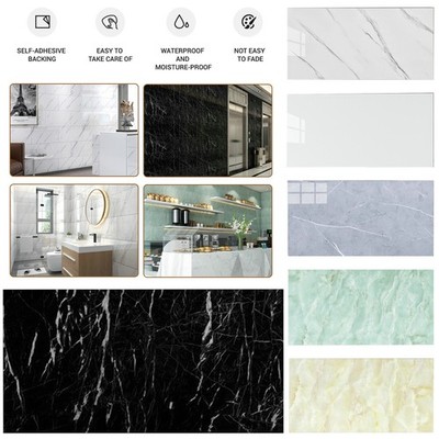 10-50Pcs 3D Marble Stone Tile Sticker Wall Paper PVC Panels Self-adhesive Decor