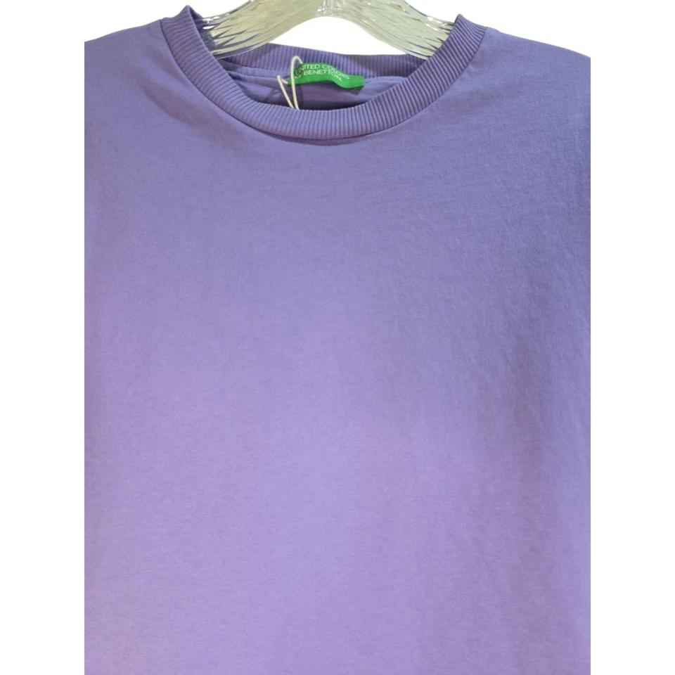 Camiseta básica para mujer United Colors Of Benetton nueva sin etiquetas lavanda manga corta pequeña Foto 4 de 4