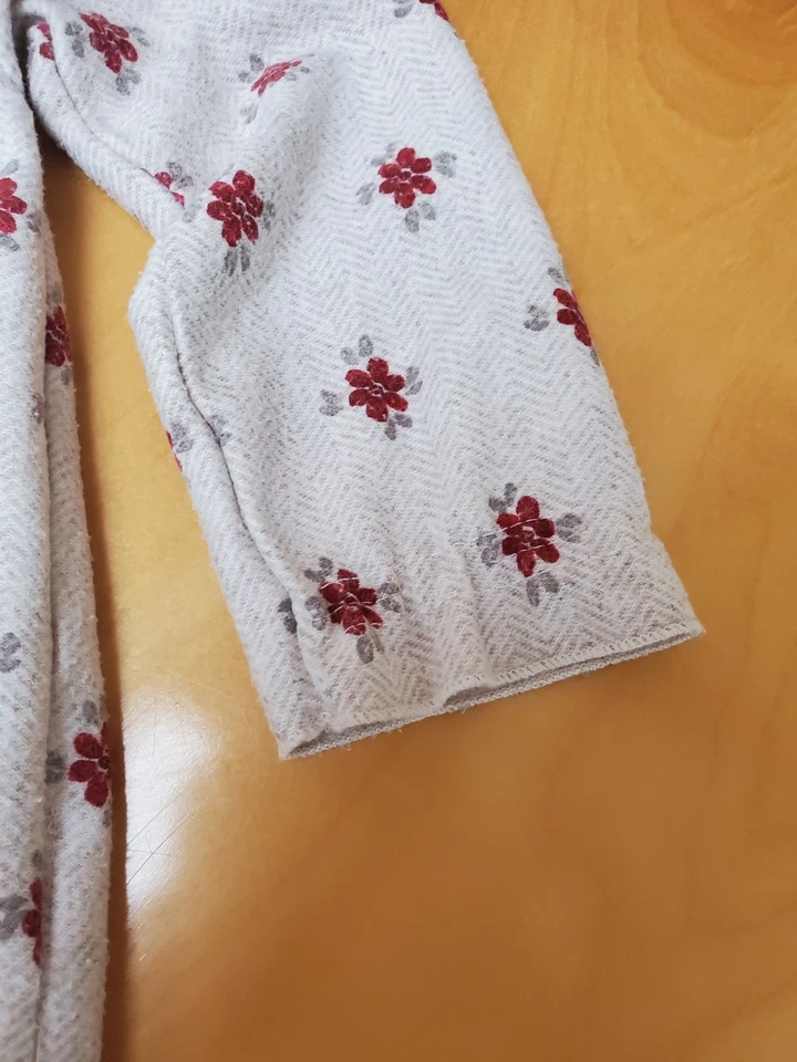 Zara Kleid Langarm Herbst Winter Scandi Blumen 86 92  - Bild 3 von 3