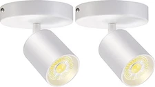  Flush Mount LED Ceiling Spotlight Dimmable Adjustable 2 Pack(3000K) White