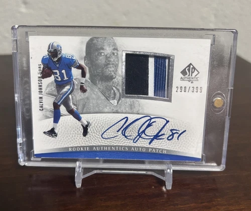 2007 SP Authentic - Rookie Authentics Auto Patch #291 Calvin Johnson /399 